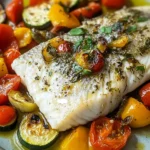 Fisch vom Blech mit mediterranem Gemüse – 30-Minuten-Rezept First Image First Image