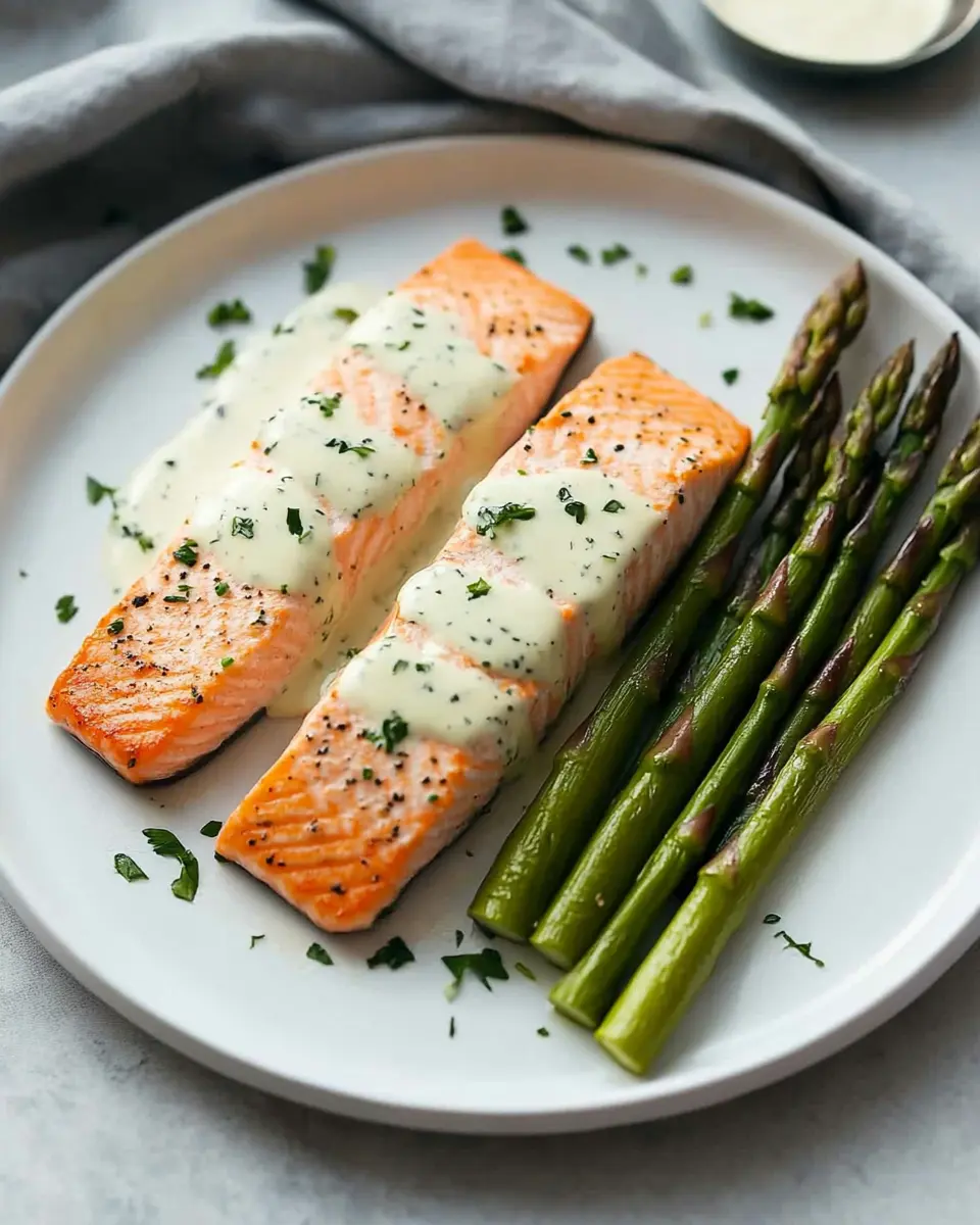 Spargel mit Lachs und Joghurtdressing – leichtes Frühlingsrezept First Image First Image