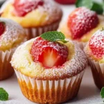 Saftige Erdbeer Muffins mit Zitrone und Vanille – Bestes Rezept First Image First Image